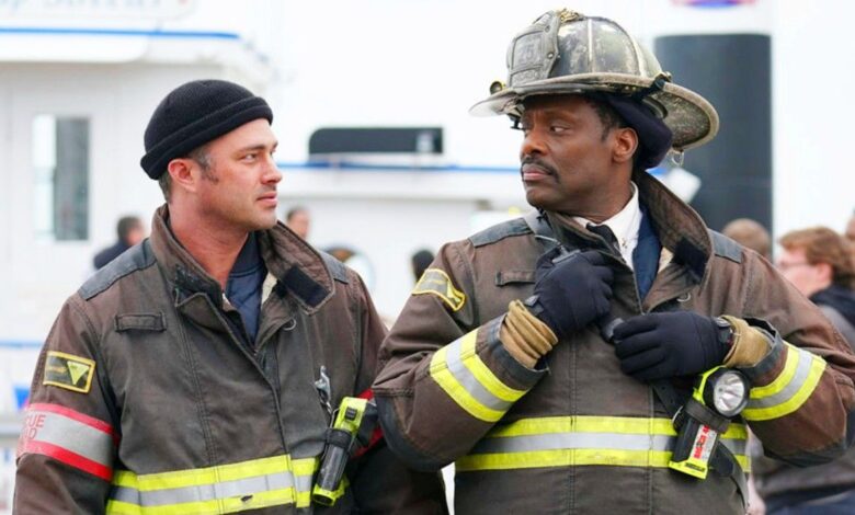 severide and boden in uniform on a job in chicago fire