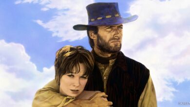 clint eastwood s hogan holds shirley maclaine s sister sara in two mules for sister sara