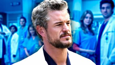 eric dane as mcsteamy looking unamused against backdrop of grey s anatomy cast