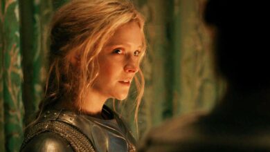 morfydd clark as galadriel in the lord of the rings the rings of power season 1