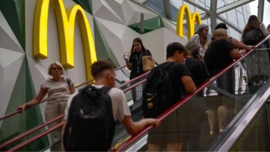 People using an escalator leading to a McDonalds in a shopping mall in Warsaw Poland Source Aleksander Kalka NurPhoto Getty Images