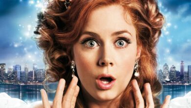 giselle amy adams looking surprised in times square in enchanted