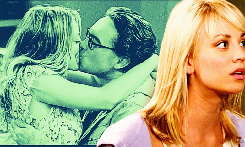 kaley cuoco como penny e johnny galecki como leonard em the big bang theory 2