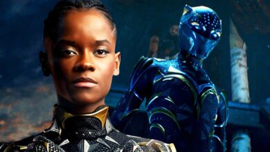 letitia wright as black panther in the mcu