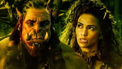 paula patton and toby kebbell from warcraft